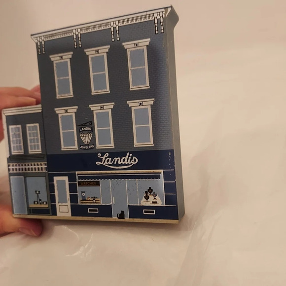 Vintage 2001 The Cat's Meow Landis Jewelry Store Building Shelf Sitter - Picture 10 of 10
